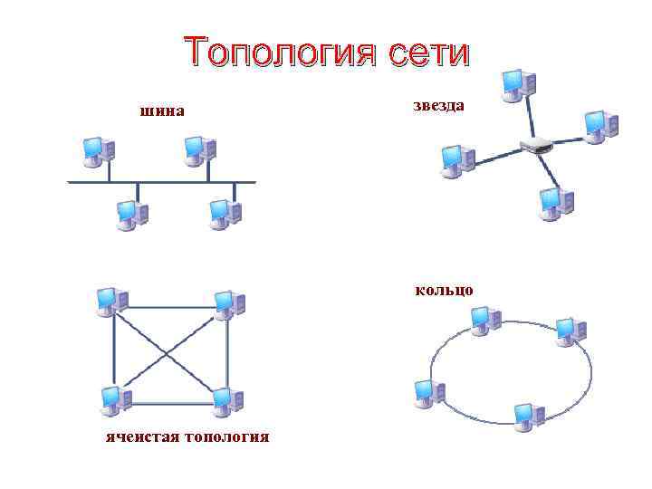 Топология сети шина звезда кольцо ячеистая топология 