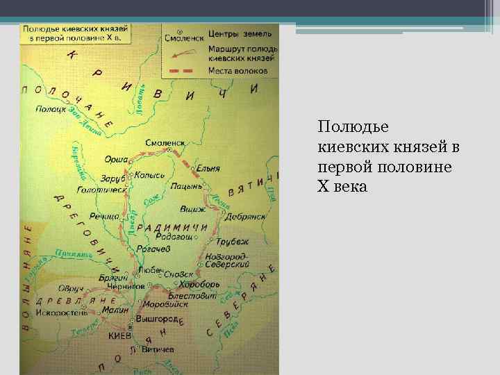 Полюдье киевских князей в первой половине X века 