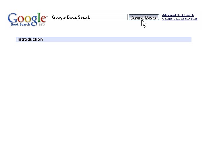 Google Book Search Introduction 