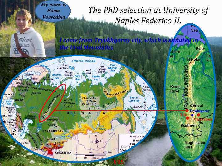 My name is Elena Voevodina The Ph. D selection at University of Naples Federico