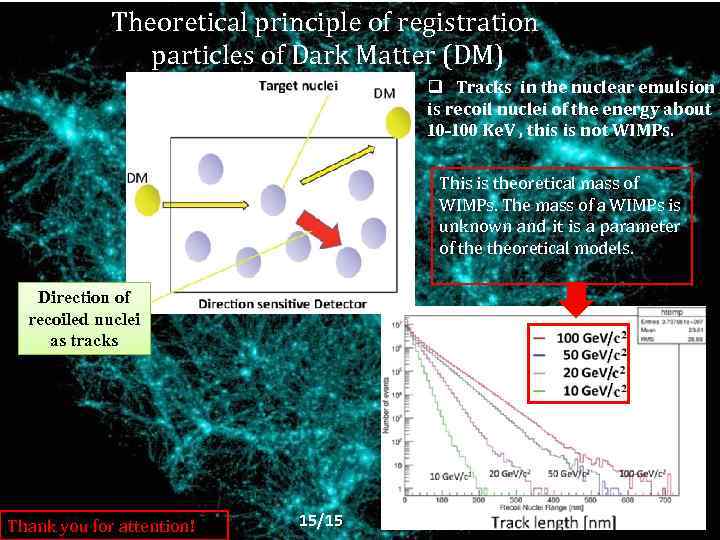 Theoretical principle of registration particles of Dark Matter (DM) q Tracks in the nuclear