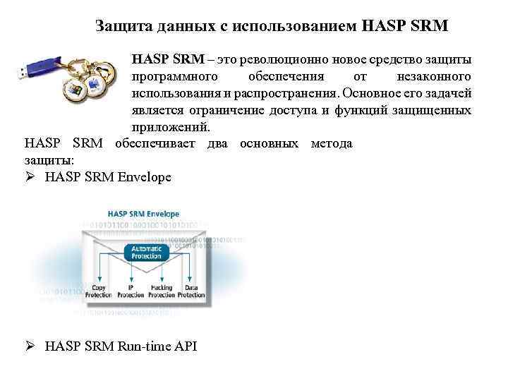 Защита данных с использованием HASP SRM – это революционно новое средство защиты программного обеспечения