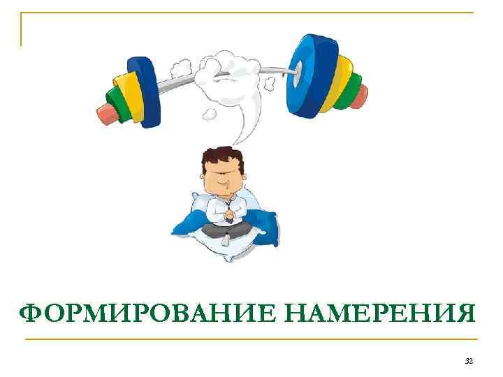 ФОРМИРОВАНИЕ НАМЕРЕНИЯ 32 