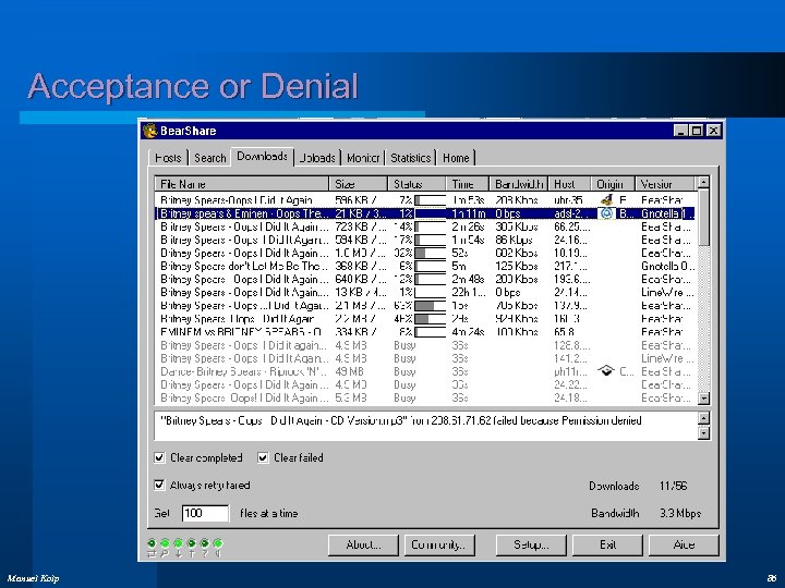 Acceptance or Denial Manuel Kolp 86 