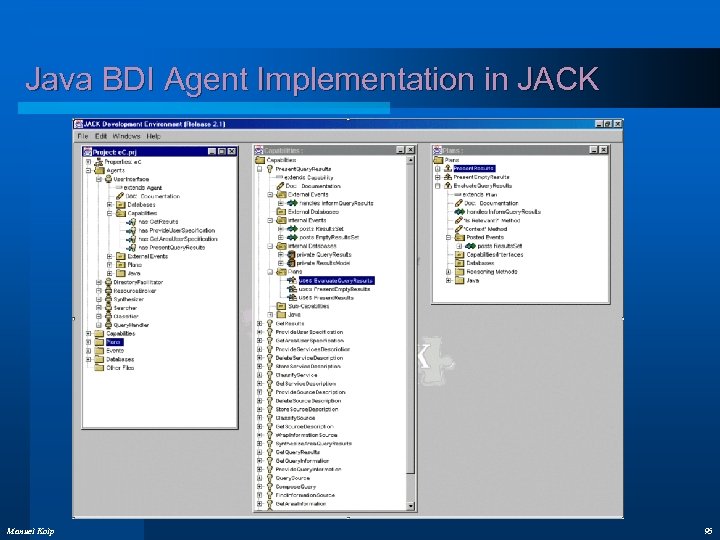 Java BDI Agent Implementation in JACK Manuel Kolp 95 