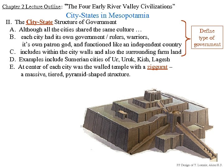 Chapter 2 Lecture Outline: “The Four Early River Valley Civilizations” City-States in Mesopotamia II.