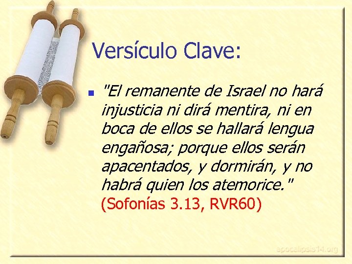 Versículo Clave: n 