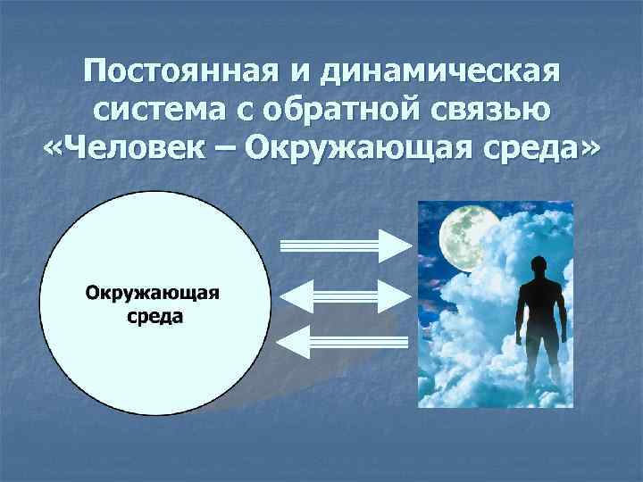 Постоянная и динамическая система с обратной связью «Человек – Окружающая среда» 
