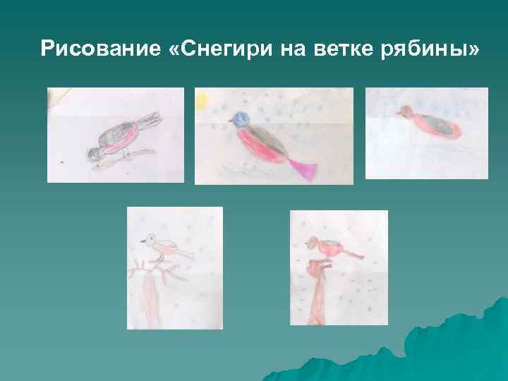 Рисование «Снегири на ветке рябины» 