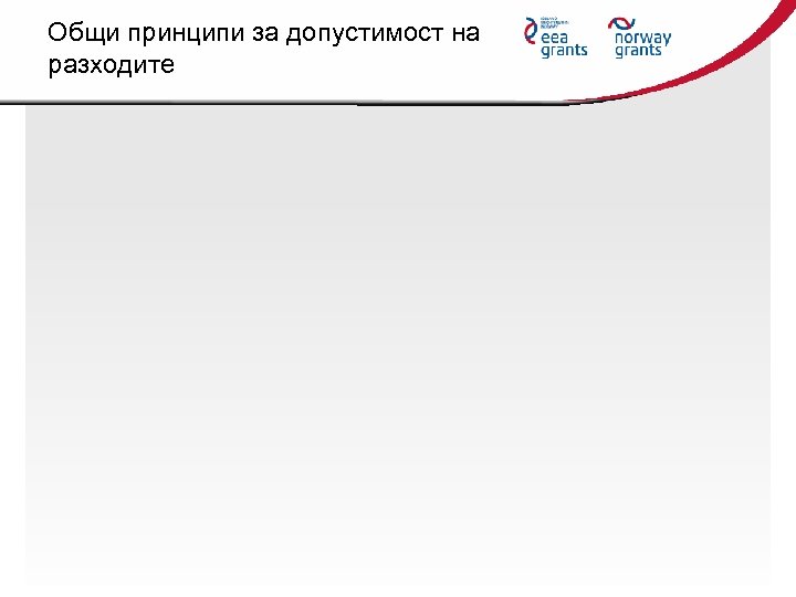 Общи принципи за допустимост на разходите 