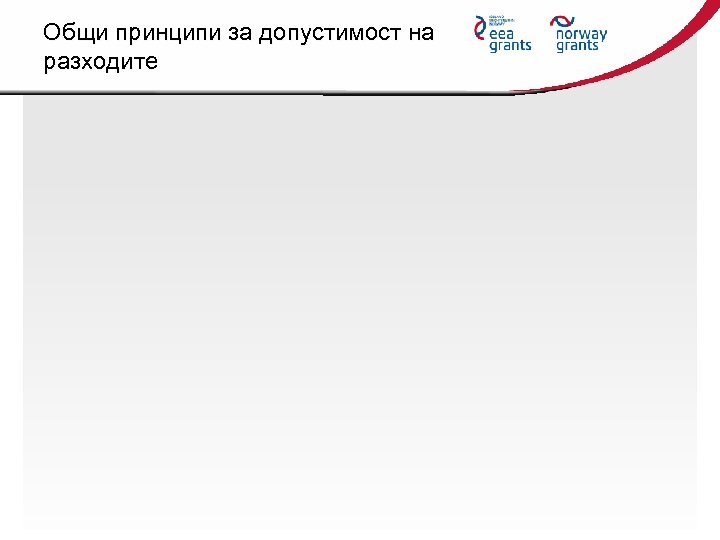 Общи принципи за допустимост на разходите 