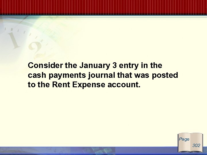 Consider the January 3 entry in the cash payments journal that was posted to