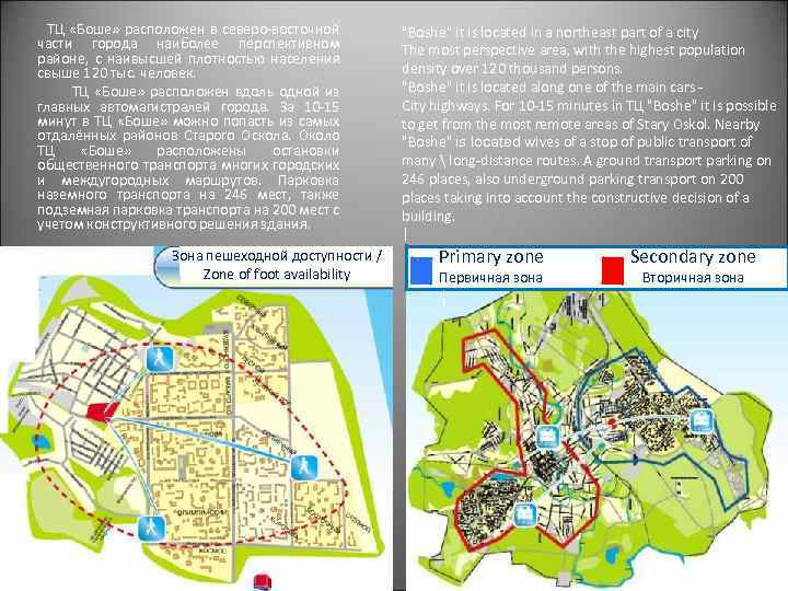  ТЦ «Боше» расположен в северо восточной части города наиболее перспективном районе, с наивысшей