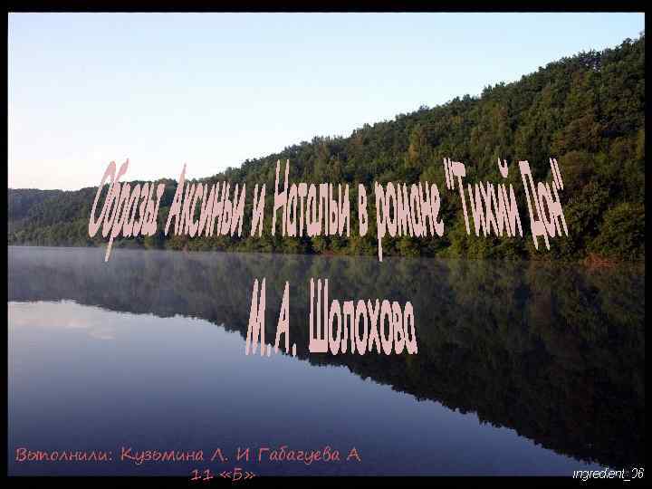 Выполнили: Кузьмина Л. И Габагуева А 11 «Б» 