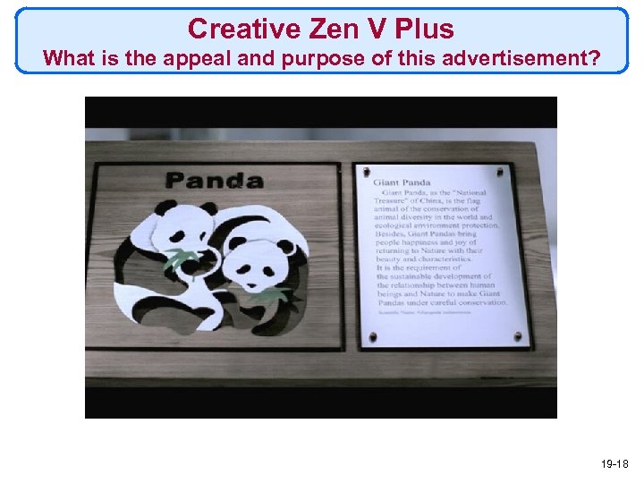 Creative Zen V Plus What is the appeal and purpose of this advertisement? 19