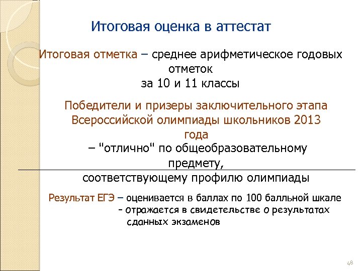 Итоговый проект оценка в аттестат