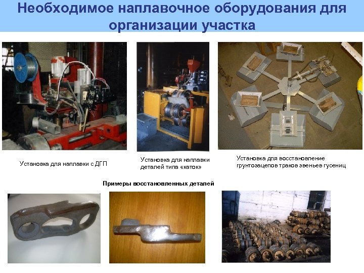 Необходимое наплавочное оборудования для организации участка Установка для наплавки с ДГП Установка для наплавки