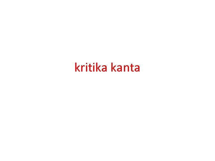 kritika kanta 