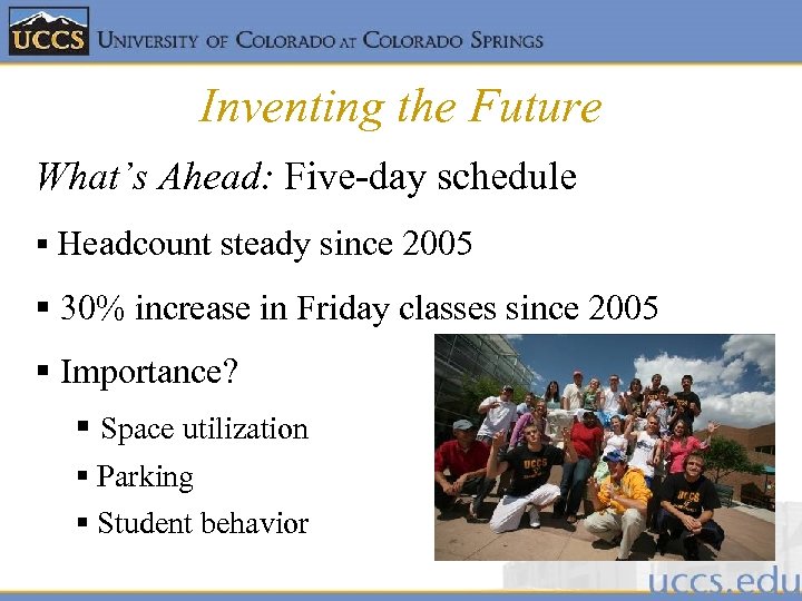 Inventing the Future What’s Ahead: Five-day schedule § Headcount steady since 2005 § 30%
