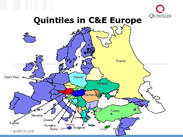 Quintiles in C&E Europe Russia: Czech Rep. : Poland Ukraine: Romania: Turkey: Austria: Slovakia: