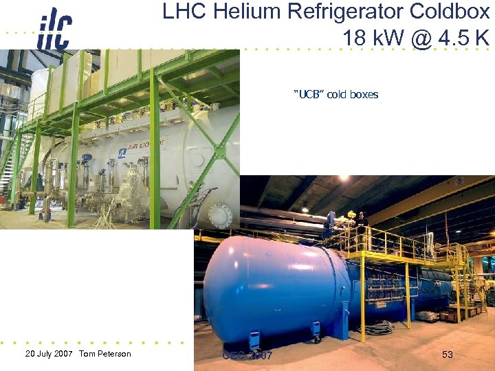 LHC Helium Refrigerator Coldbox 18 k. W @ 4. 5 K “UCB” cold boxes
