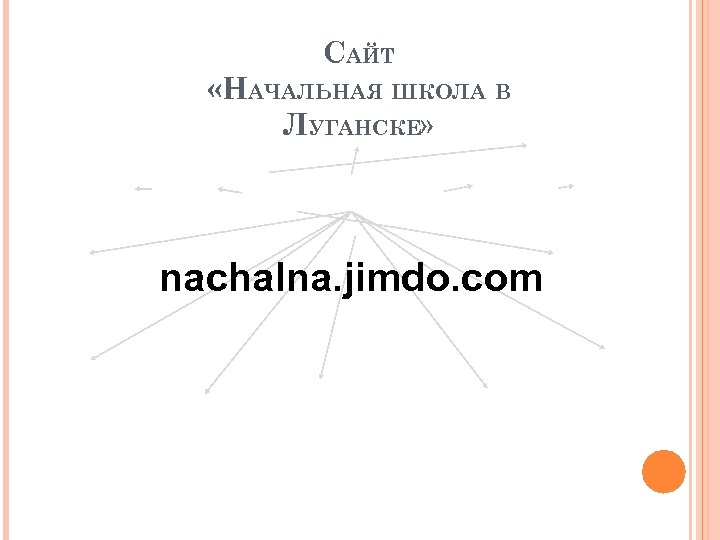 САЙТ «НАЧАЛЬНАЯ ШКОЛА В ЛУГАНСКЕ» nachalna. jimdo. com 