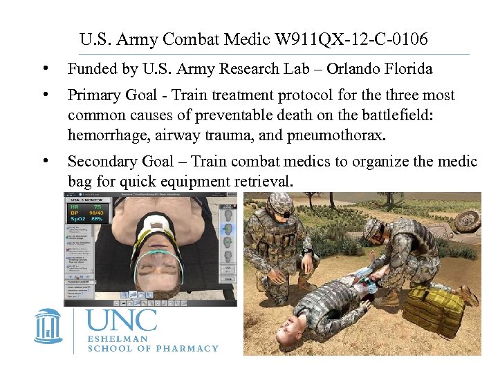 U. S. Army Combat Medic W 911 QX-12 -C-0106 • Funded by U. S.