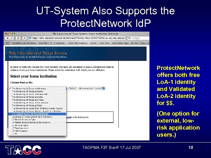 UT-System Also Supports the Protect. Network Id. P Protect. Network offers both free Lo.