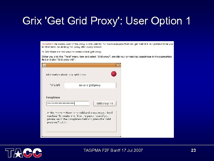 Grix 'Get Grid Proxy': User Option 1 TAGPMA F 2 F Banff 17 Jul