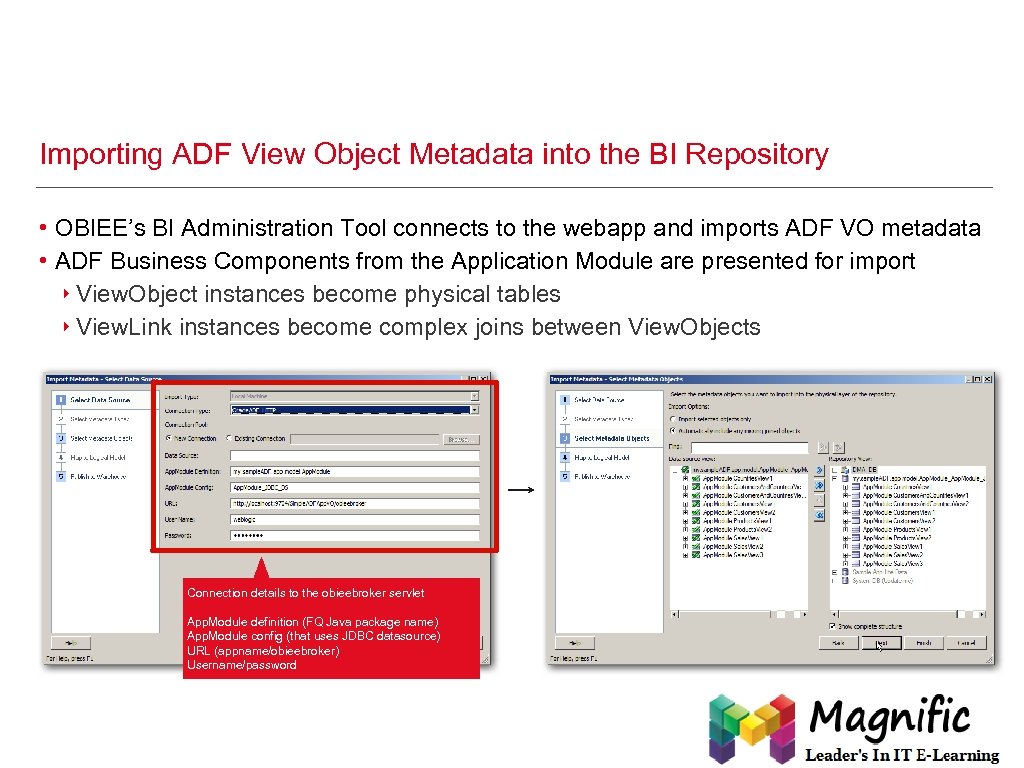 Importing ADF View Object Metadata into the BI Repository • OBIEE’s BI Administration Tool
