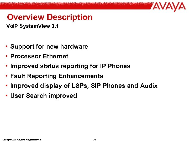 Overview Description Vo. IP System. View 3. 1 • Support for new hardware •