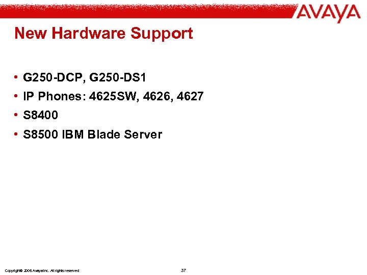 New Hardware Support • G 250 -DCP, G 250 -DS 1 • IP Phones: