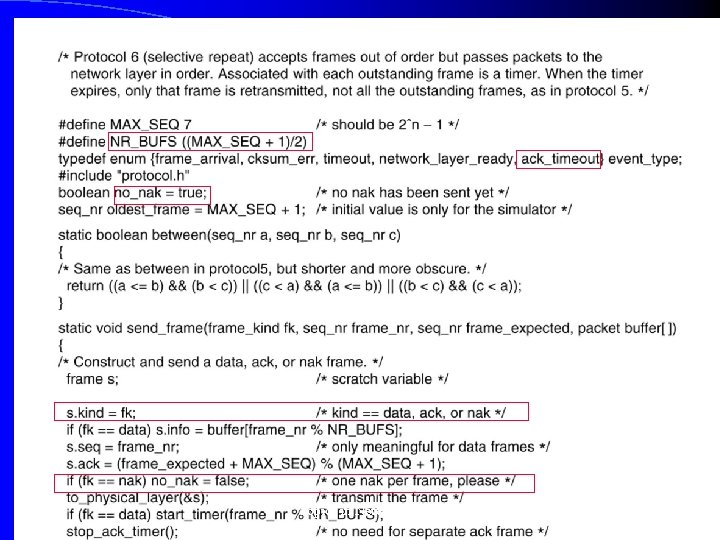 Select Repeat Protocol Topics in Networking 64 