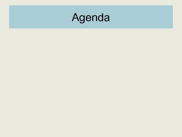 Agenda 