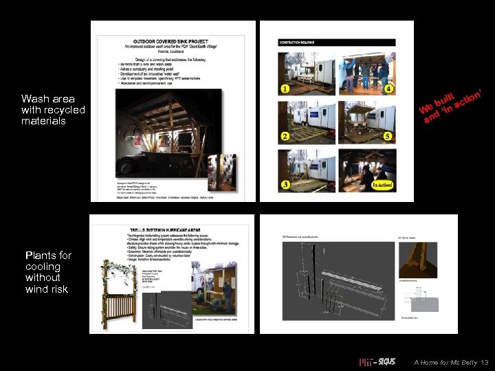 ’ on ilt bu acti We d ‘in an Wash area with recycled materials