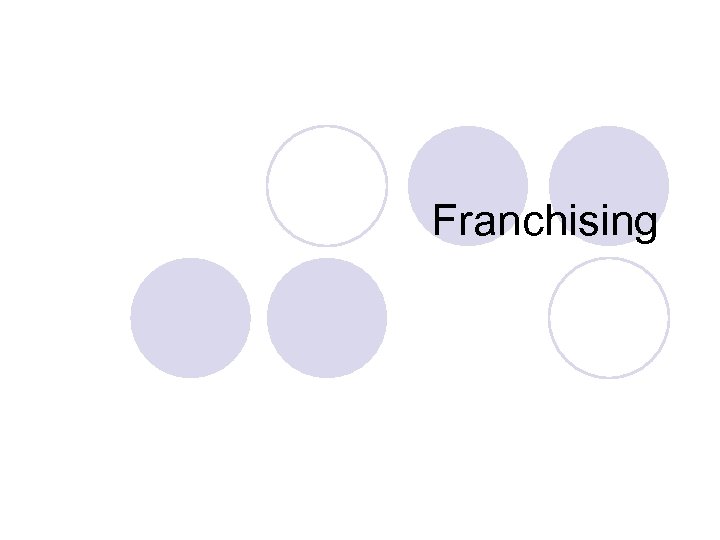 Franchising 