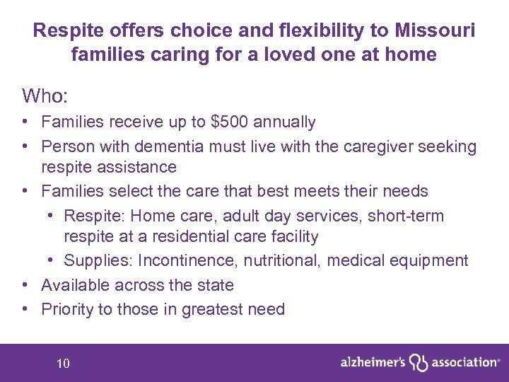 Respite offers choice and flexibility to Missouri families caring for a loved one at