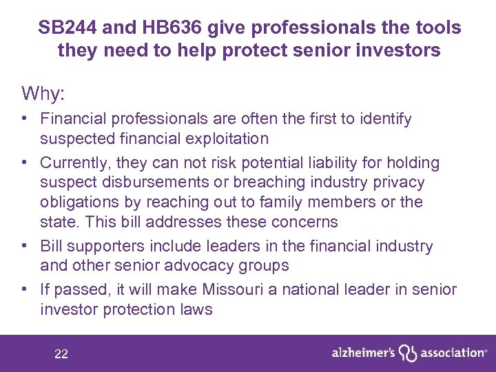 SB 244 and HB 636 give professionals the tools they need to help protect