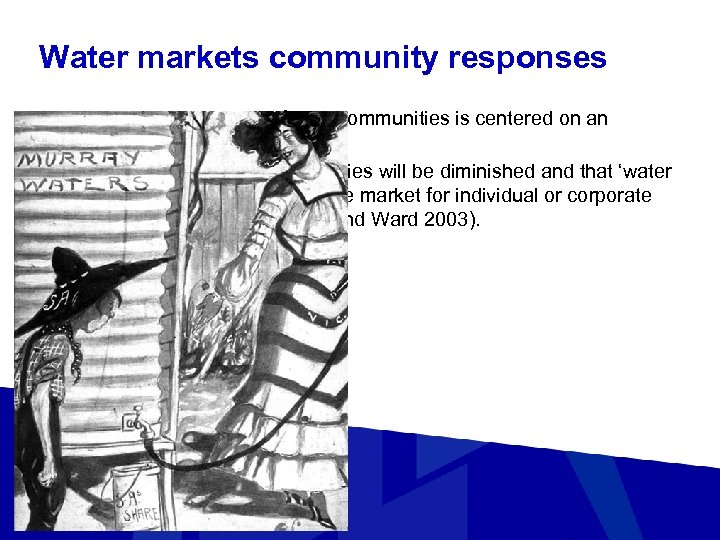 Water markets community responses markets among residents of rural communities is centered on an