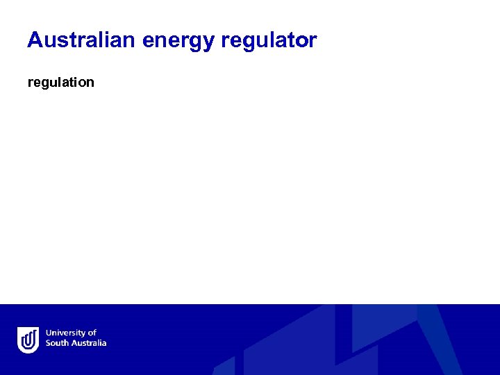 Australian energy regulator regulation 