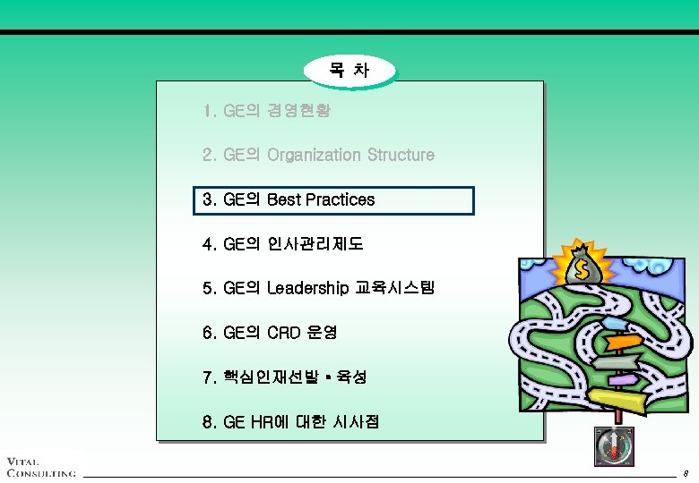 목 차 1. GE의 경영현황 2. GE의 Organization Structure 3. GE의 Best Practices 4.