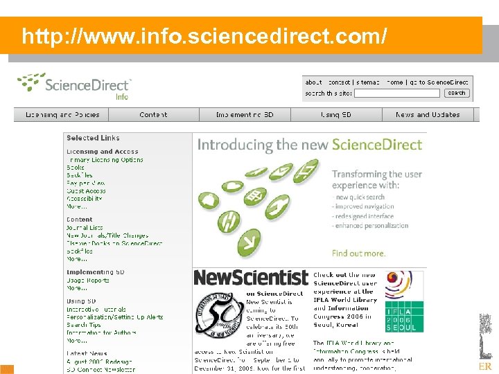 http: //www. info. sciencedirect. com/ 