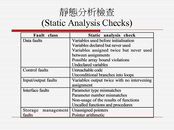 靜態分析檢查 (Static Analysis Checks) 