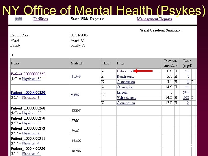 NY Office of Mental Health (Psykes) 30 