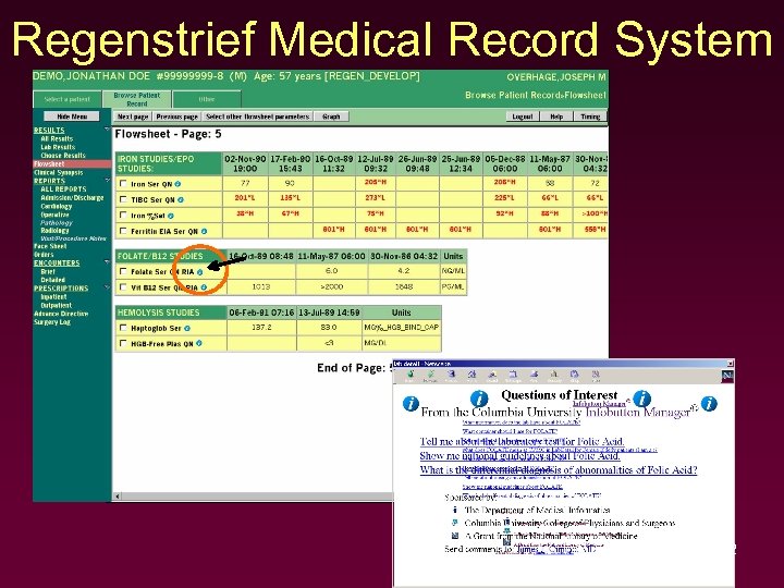 Regenstrief Medical Record System 32 