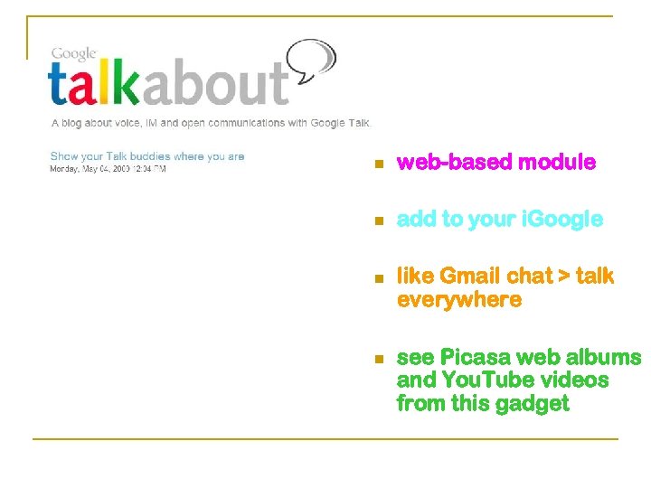 n web-based module n add to your i. Google n n like Gmail chat