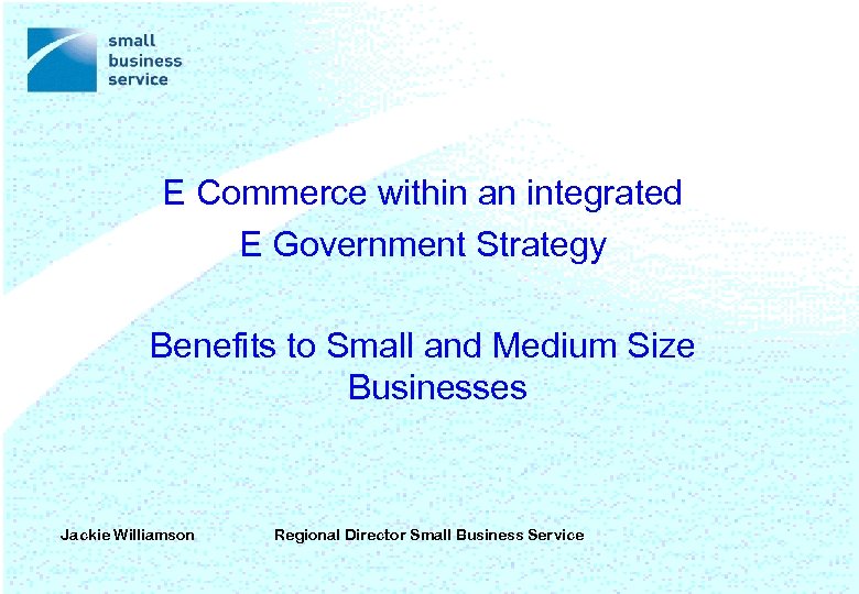 E Commerce within an integrated E Government Strategy Benefits to Small and Medium Size