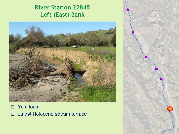 River Station 22845 Left (East) Bank Yolo loam q Latest Holocene stream terrace q