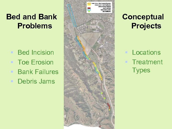 Bed and Bank Problems § § Conceptual Projects § Locations § Treatment Types Bed