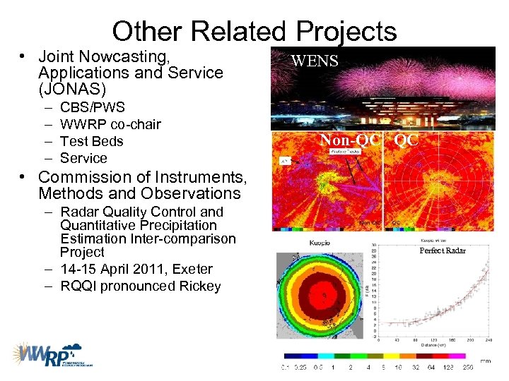 Other Related Projects • Joint Nowcasting, Applications and Service (JONAS) – – CBS/PWS WWRP